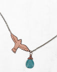 Crosswinds Bird Necklace • Turquoise