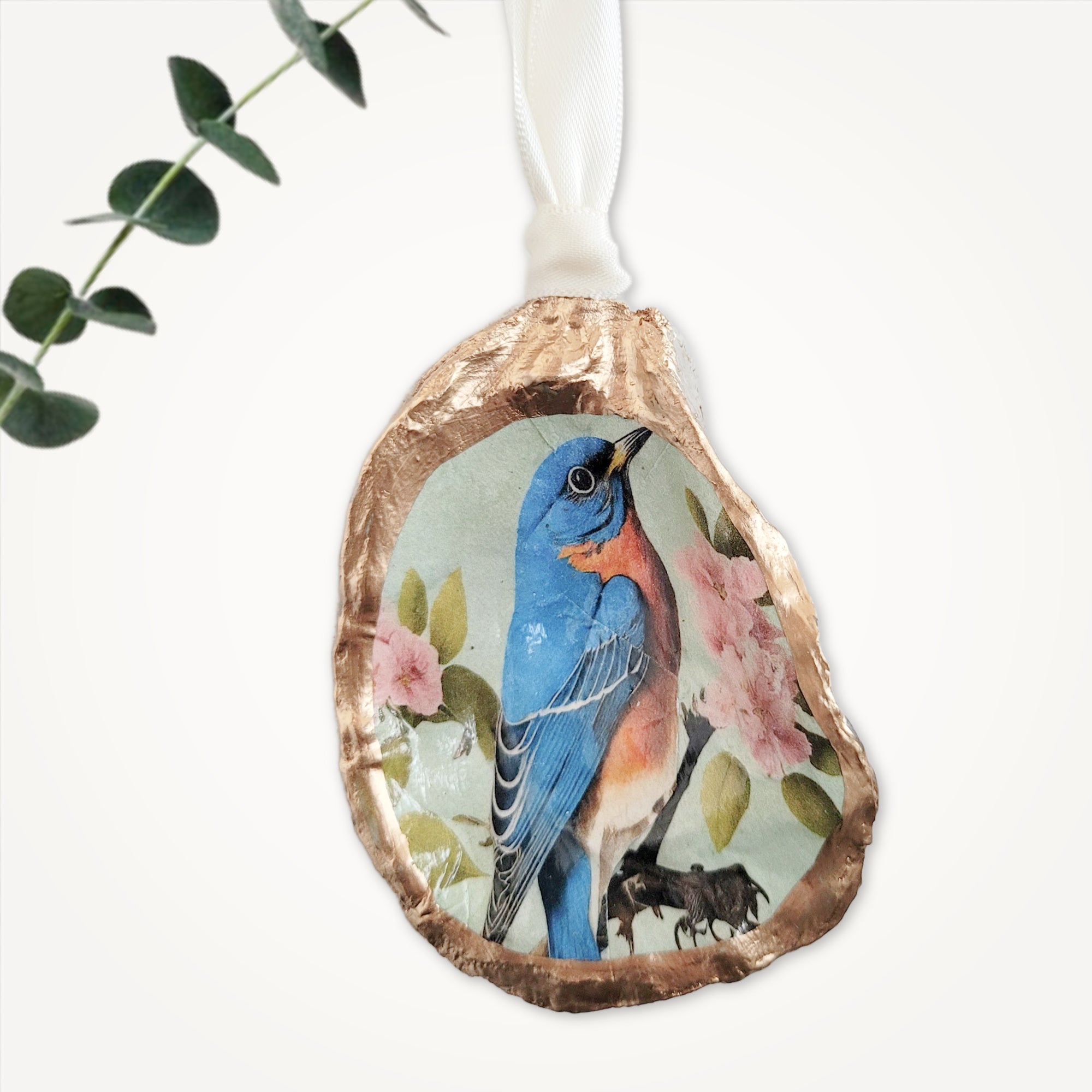 Bluebird Ornament • Oyster Shell