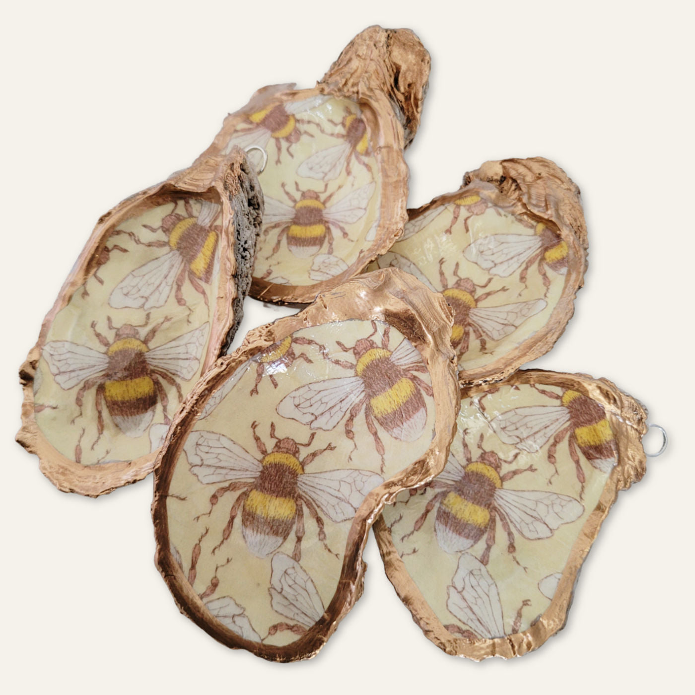 Bumble Bee Ornament • Oyster Shell