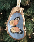 Butterflies Oyster Shell Ornament • Choose Your Design