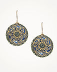 Vintage Button Earrings • Paisley