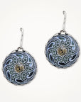 Vintage Button Earrings • Paisley