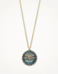Vintage Button Necklace • Dragonfly