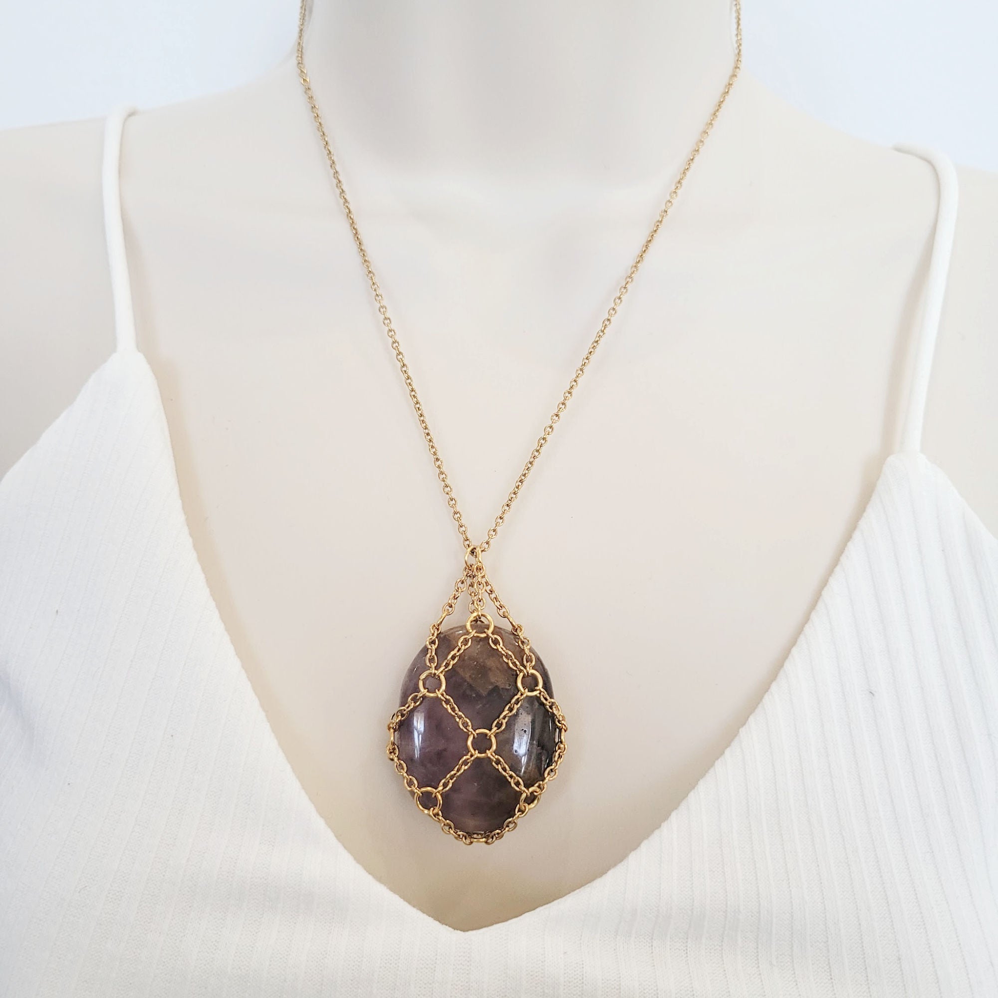 Amethyst Cage Necklace | Beatrixbell Handcrafted Jewelry