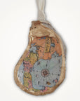 Cape Cod Map Ornament • Oyster Shell