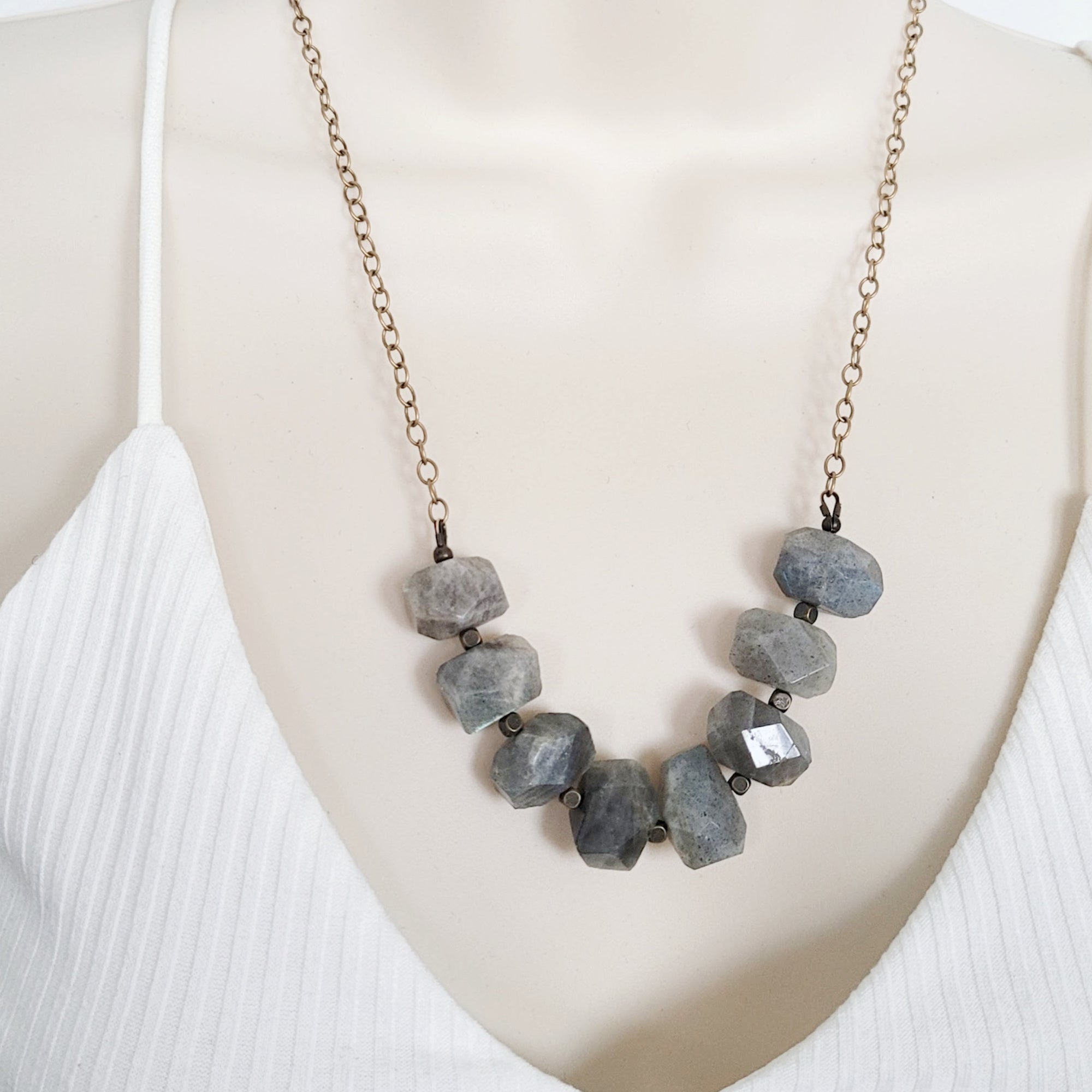Celestial Rock Necklace • Labradorite