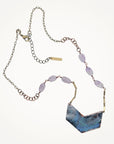 Patina Chevron Necklace • Amethyst