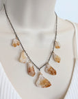 Raw Citrine Chunk Necklace