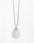 Vintage Box Chain Crystal Necklace