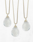 Vintage Box Chain Crystal Necklace