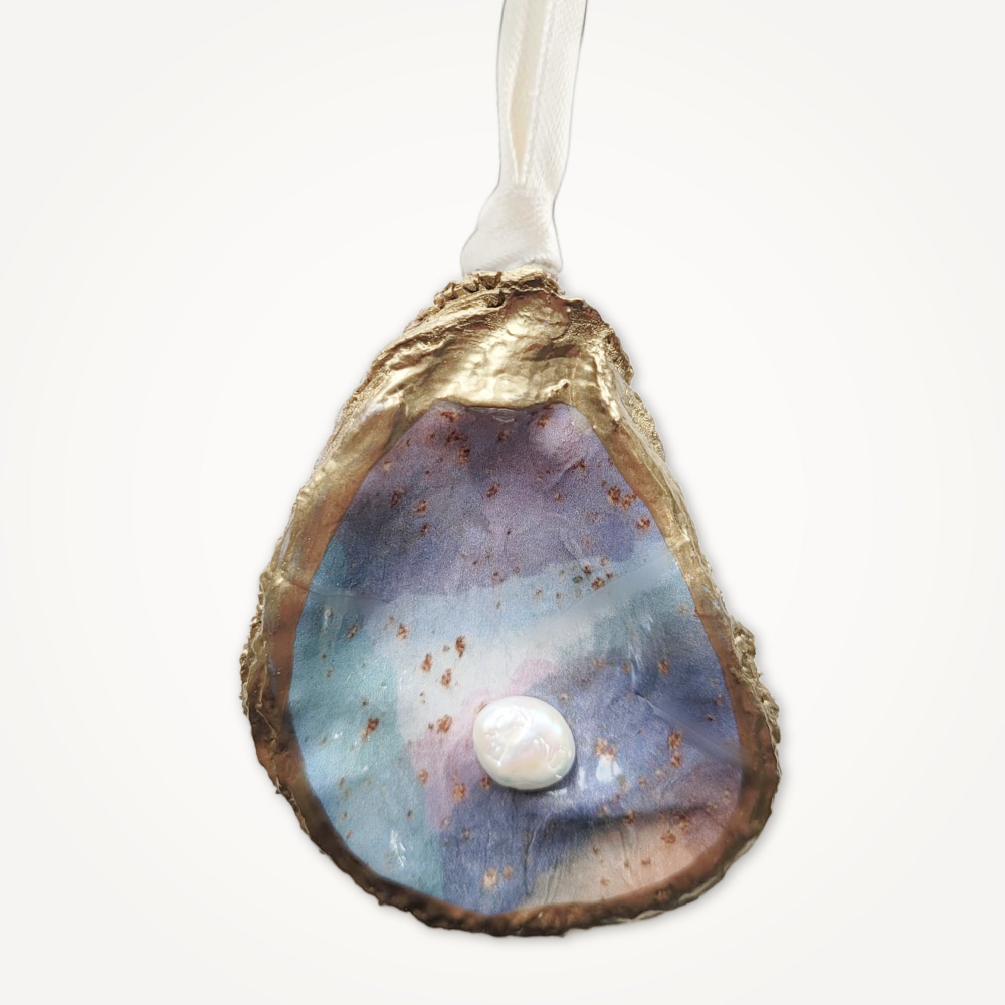 Coastal Pearl Ornament • Oyster Shell