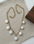 Baroque Coin Pearl Statement Necklace