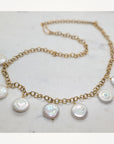 Baroque Coin Pearl Statement Necklace