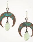 Lunar Gem Earrings • Prehinite