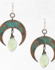 Lunar Gem Earrings • Prehinite