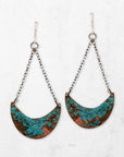 Copper Crescent Earrings