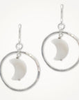 Crescent Hoop Earrings • Mother of Pearl