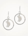 Crescent Hoop Earrings • Mother of Pearl