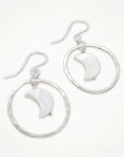 Crescent Hoop Earrings • Mother of Pearl