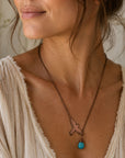 Crosswinds Bird Necklace • Turquoise