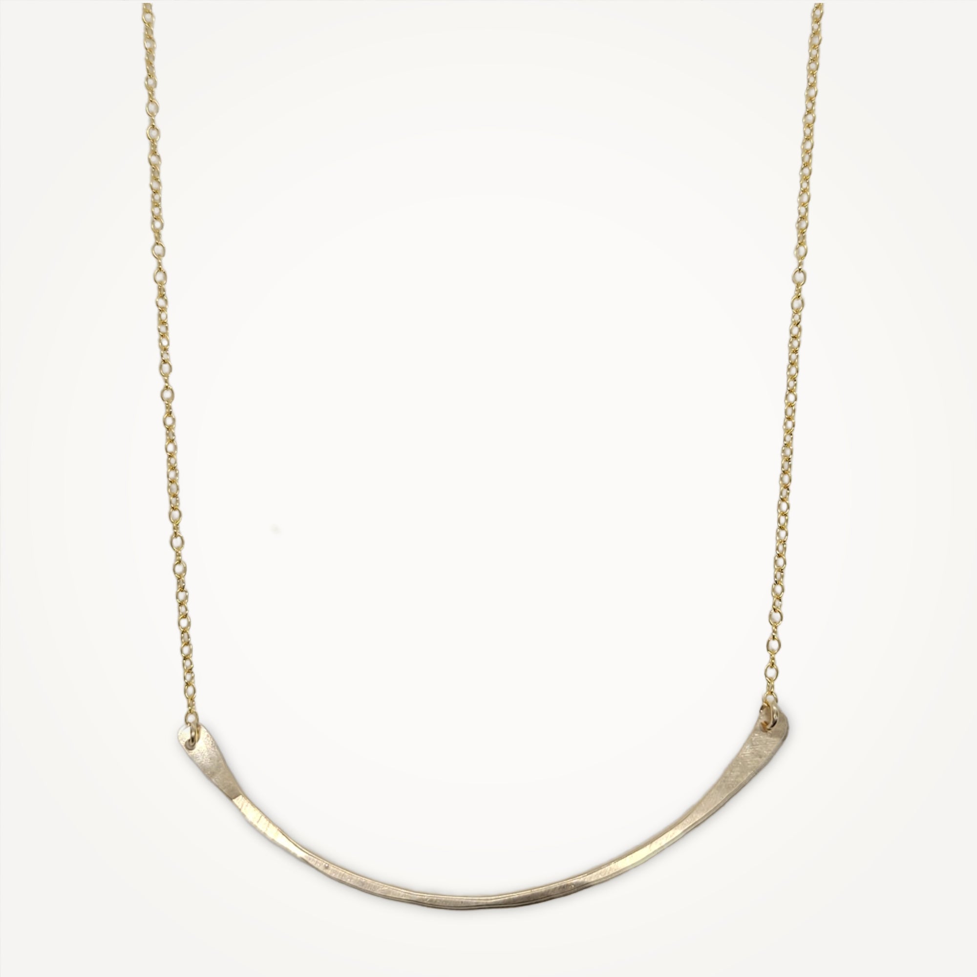 Curved Bar Necklace in Silver or Gold | Beatrixbell