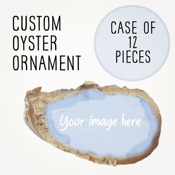 Custom Oyster Shell Ornament, Set of 1, 6 or 12