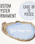 Custom Oyster Shell Ornament, Set of 1, 6 or 12