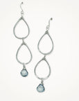 Double Dewdrop Earrings • Aquamarine