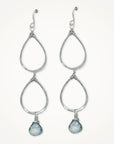 Double Dewdrop Earrings • Aquamarine