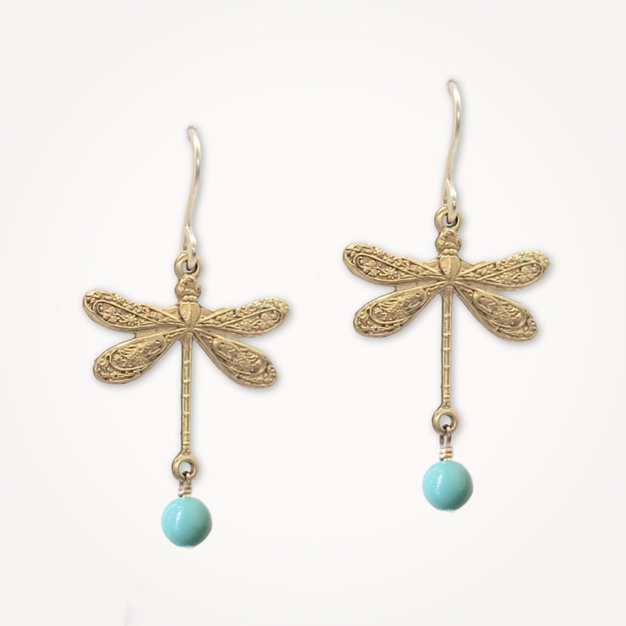 Dragonfly Earrings • Swarovski Pearl