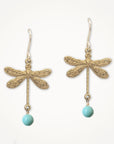 Dragonfly Earrings • Swarovski Pearl