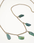 Natural Raw Emerald Necklace