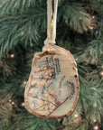 Norfolk Map Ornament • Oyster Shell