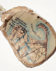 Norfolk Map Ornament • Oyster Shell