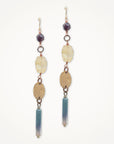 Esprit Earrings • Garnet, Citrine, Glass