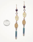 Esprit Earrings • Garnet, Citrine, Glass