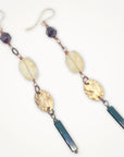 Esprit Earrings • Garnet, Citrine, Glass