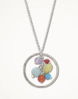 Festive Cluster Hoop Necklace