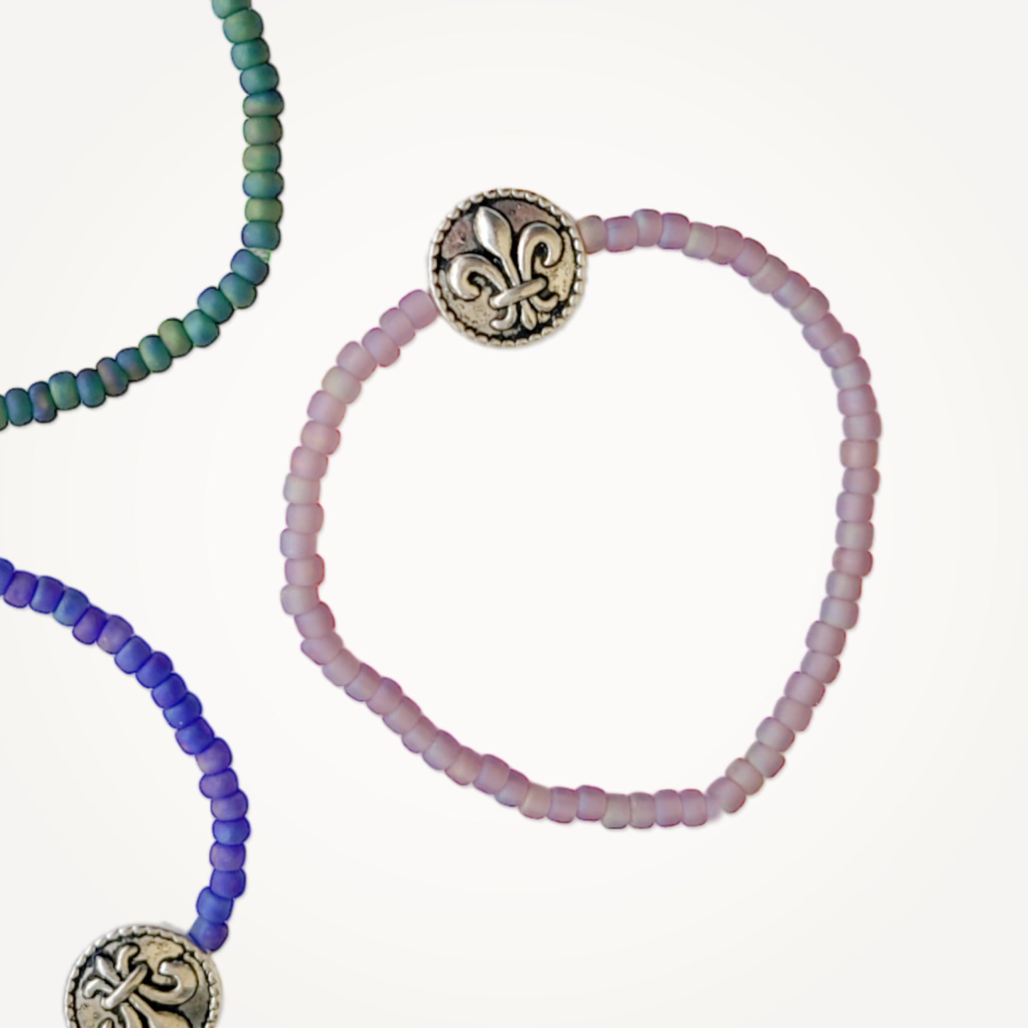 Fleur de Lis Stretch Bracelet • Choice of Color