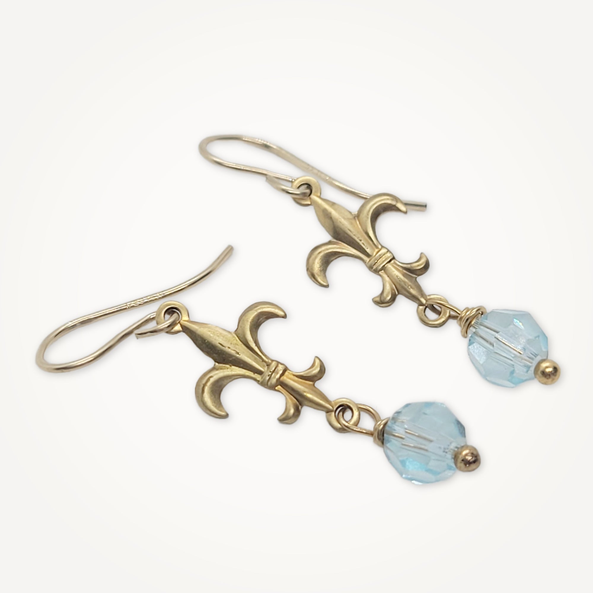 Fleur de Lis Earrings • Crystal