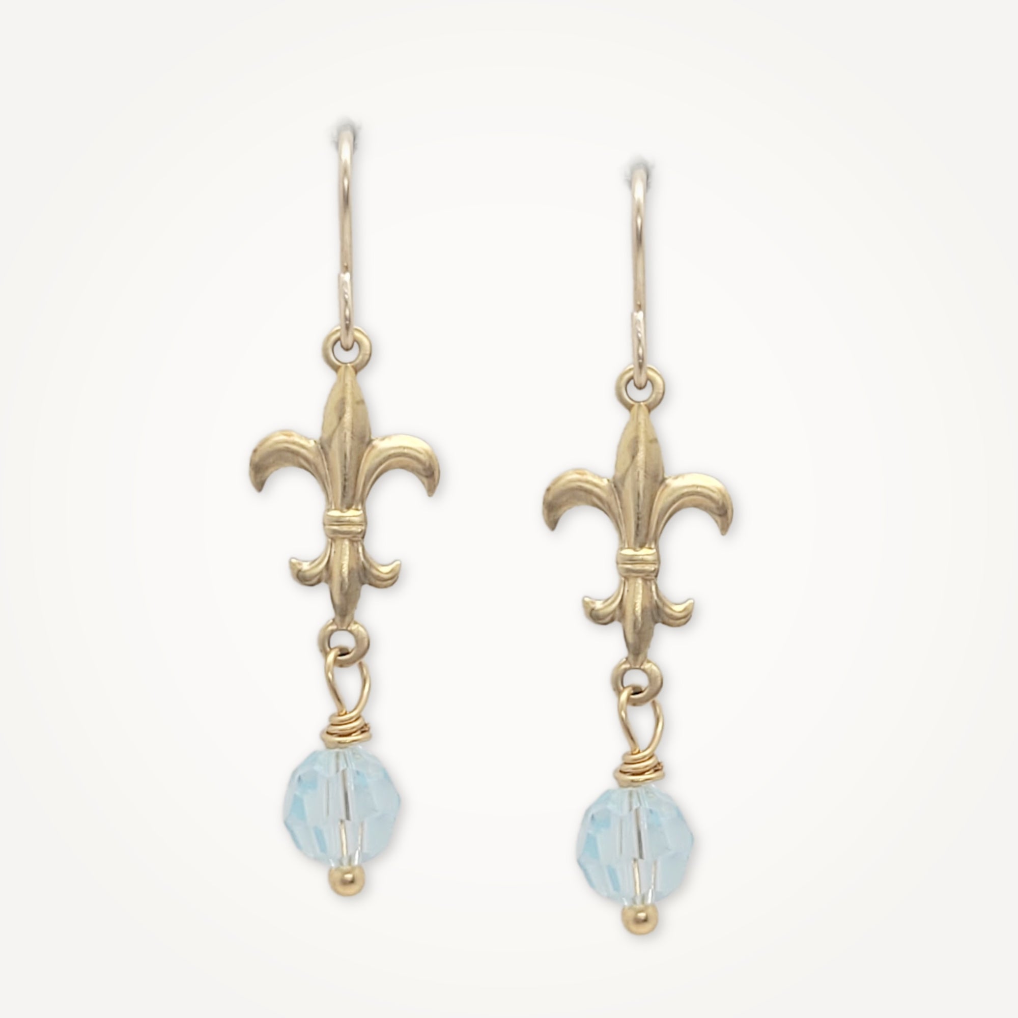 Fleur de Lis Earrings • Crystal