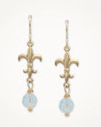Fleur de Lis Earrings • Crystal