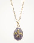 Fleur De Lis Necklace • Choice of Gemstone