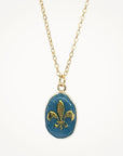 Fleur De Lis Necklace • Choice of Gemstone