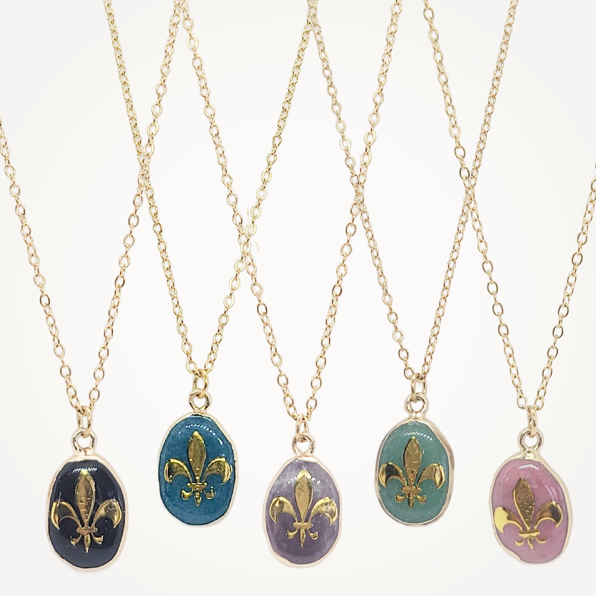 Fleur De Lis Necklace • Choice of Gemstone