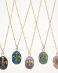 Fleur De Lis Necklace • Choice of Gemstone