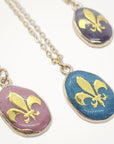 Fleur De Lis Necklace • Choice of Gemstone