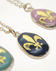 Fleur De Lis Necklace • Choice of Gemstone