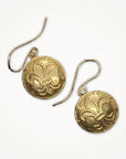 Fleur de Lis Button Earrings