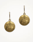 Fleur de Lis Button Earrings